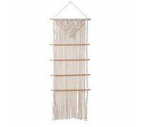 Colcolo Bohemio Colgante de Pared Organizador Porta Horquillas Soporte para Diademas Tapiz Macramé de Algodón Poliéster Ahorra Espacio Adecuado para Habitación Infantil Guardería Regalo