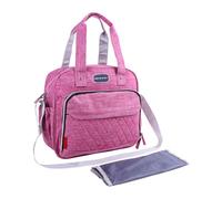 Colcolo Bolsa de Pañales Impermeable Mochila Bolso Organizador Cambiador con Compartimentos Múltiples y Correa Desmontable Oxford Resistente Adecuada para, Array, Rojo