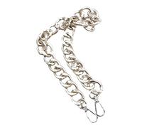 Colcolo Bolsa Gruesa Cadena de Correa Aleación Plana Moda para Mujer Monedero Hombro Crossbody Asa Cinturones Bolsa de Repuesto Charm, Plata 60cm
