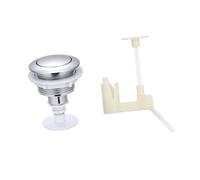 Colcolo Botón de tanque de agua de inodoro Botón pulsador de inodoro universal Piezas de repuesto Fácil de instalar para baños domésticos, Plata