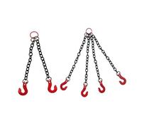 Colcolo Cadena de elevación para Coche RC, Eslinga de elevación, Repuesto de Cadena con Gancho, decoración Decorativa, Accesorios realistas para, 2 Ganchos Y 4 Ganchos