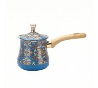 Colcolo Cafetera Turca Cazo Lechero Tetera para, Azul Con Patrón Floral, 720ml