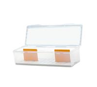 Colcolo Caja de Almacenamiento para Tarjetas coleccionables, Transparente, para colección de Pasatiempos, protección práctica, Resistente, para Escritorio, 2 Particiones