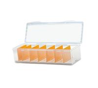 Colcolo Caja de Almacenamiento para Tarjetas coleccionables, Transparente, para colección de Pasatiempos, protección práctica, Resistente, para Escritorio, 7 Particiones