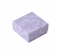 Colcolo Caja de Joyas Contenedor Joyero Estuche Organizador con Tapa de Dos Piezas y Esponja Suave en Cartón Rígido Adecuado para Regalos Exposiciones Minoristas Presentaciones, 7.5x7.5x3.5cm