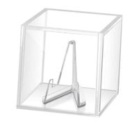 Colcolo Caja de presentación de púas de guitarra, estuche para púas con soporte, contenedor de exhibición de 1,97x1,97x1,97 pulgadas, soporte para caja de, Base Clara