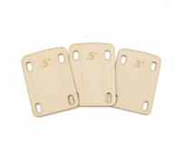 Colcolo Calza de Mástil para Guitarra Cuñas Espaciador Inserto de Arce para Colocar Bajo el Talón del Mástil con Ranuras Alargadas para Distintos Pernos, 3 Piezas De 0.5°