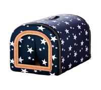 Colcolo Cama Cueva para Gatos de 2 Maneras de Usar, caseta Desmontable, Lavable, Tienda de campaña para Gatos Salvajes, Perros pequeños y medianos, Ideal para, Estrella 50x40x34cm