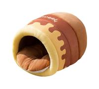 Colcolo Cama para Gatos Honey Pot, casa para Gatos, con Calentamiento automático, para Dormir, para otoño e Invierno, Suave, Nido para Perros, caniche, L Brown