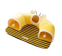 Colcolo Cama para Mascotas con Adorno Amarillo, Regalo con Pelota para Jugar, portátil, Multifuncional, Cierre de Cremallera, Ligera, para Descansar, M