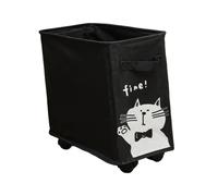 Colcolo Carrito de Servicio Debajo del Escritorio, Cesta de Almacenamiento con Estante Móvil, Carrito Móvil con Ruedas para Dormitorio, Sala de Estar, Hogar, Negro, Individual