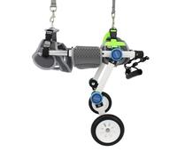 Colcolo Carrito para Perro con Apoyo Trasero con Ajuste de Correas Silla para Desplazamiento Soporte Trasero Reforzado Ruedas Equilibradas Aluminio Liviano, Gris, XS Versión Lujo
