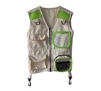 Colcolo Chaleco de Explorador para niños, Chaleco de Carga, Chaleco de Aventura al Aire Libre, Disfraz de Camping para niños y niñas, Pesca, Regalo de, Verde