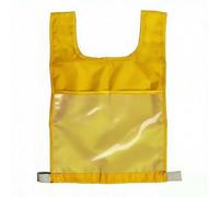 Colcolo Chaleco Deportivo Infantil Escolar Actividad Interactiva Bolsillo Transparente Material Reutilizable para Práctica de Números Adecuado para Entornos Educativos y Familiares, Amarillo