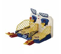 Colcolo Children Basketball Juego Mesa Mini, Máquina De Baloncesto Doble con Luces, Música Y Marcador, Incluye 4 Pelotas
