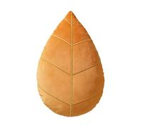 Colcolo Cojín Decorativo con diseño de Hojas, estética y de Felpa, con diseño de Planta 3D. Decoración para el hogar, Coche, Cama, Sala de Estar o Dormitorio, Orange L Embroidered