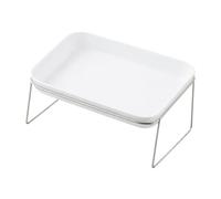 Colcolo Comedero Elevado para Gatos, Plato para Mascotas Inclinado, fácil de Limpiar, comedero Elevado para Mascotas, Cuenco para Perros, Gatitos y Cachorros, Blanco