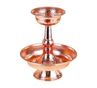 Colcolo Cuenco de, de altar budista tibetano, bandeja de servicio resistente hecha a mano, de adoración martillada para el té de sacrificio, 13cm