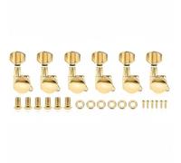 Colcolo de Cuerda para Guitarra Eléctrica con Engranaje de Precisión Cabezal de Máquina Bloqueo Seguro y Cuerpo de Aleación Adecuado para Instrumentos de, Gold, 6R