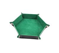 Colcolo Dice Tray Organizador Plegable de PU Cuero para Almacenar Dados Caja para Juegos de Mesa Soporte para Relojes y Caramelos Adecuado para Oficina y