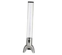 Colcolo Dispensador de Cerveza, Torre con Tubo Frío, Dispensador de Bebidas de Mesa con Soporte para Restaurantes de Cocinas al Aire Libre, Plata, 3L