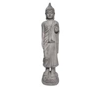 Colcolo Estatua Decorativa Buda en Pie Figura Escultura Ornamento Imagen con Detalles Finos Gesto Protector Material Óxido de Magnesio Soporte Firme Adecuada, Gris