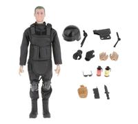 Colcolo Figura de Acción Policía Figura Coleccionable Modelo Estatua Accesorios Material PP Tela Artesanía Manual Adecuado para Fanáticos Colección, Negro