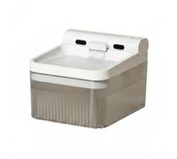 Colcolo Fuente de Agua para Gatos Dispensador Automático Mascotas Flujo Recirculante Inteligente Capacidad 4L Material PP Función Sensores Modos Cronometrados, Gris Blanco, Básico con Sensor
