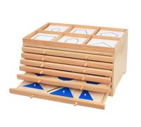 Colcolo Geometry Board Gabinete para Aprendizaje de Formas en Madera con Paneles de Emparejar y Cajoneras Material Manipulativo para Coordinación y