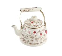 Colcolo Hervidor de Agua esmaltado de 2,5 l, Agarre cómodo, Resistente, Calentador de Agua y Leche, Tetera Vintage de Esmalte Grueso para el hogar, Bosque