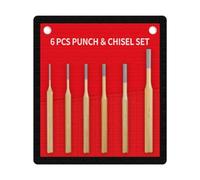 Colcolo Juego de 6 cinceles fríos con pasador de centrado y herramienta de cincel, hojas de cincel, llave manual, herramienta de perforación para, Cincelado