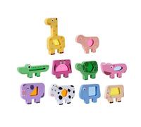 Colcolo Juego de Bloques de construcción apilables con Forma de Animales, equilibrado para niños de 0, 1, 2, 3 y 4 años. Educación temprana, Aprendizaje,