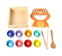 Colcolo Juego de Bolas de Clasificación de Colores de Madera para Niños Incluye Bolas Vasos Juego de Emparejar Fomenta la Coordinación Manual Adecuado para