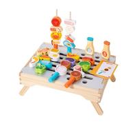 Colcolo Juego de Comida para Barbacoa, Juguetes de Cocina, Juego de rol, Recuerdo de Fiesta, de Barbacoa, Parrilla, Accesorios de Barbacoa para niños de 3, 4,
