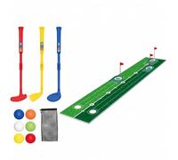 Colcolo Juego Minigolf con Bolsa Malla | Portátil, Tapete Práctica Golf con Palos, Antislizante, Tapete Putting, para Casa, Jardín, Escuela, Niños, 59A Set