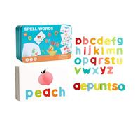 Colcolo Juegos de ortografía de Letras de coincidencias, Ver y Hacer hechizos de Juguetes de Aprendizaje, Suministros Escolares ABC Learning Toys para