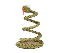 Colcolo Juguete de Serpiente en Espiral para Gatos, Juguete de Acción en Espiral para Mascotas, Ejercicio, Habilidades de Persecución, Entrenamiento, Juguetes, Verde Amarillo