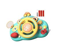 Colcolo Juguete del Volante Aprendizaje Interactivo con música y luz Juguete Musical Educativo mi conducción para niños pequeños Preescolar, batería Verde