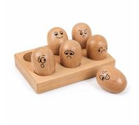 Colcolo Juguete Educativo de Emociones para Niños Juego de Huevos Set de Clasificación Bandeja de Madera para Huevos Piezas Fácil Agarre Adecuado para
