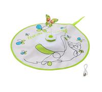 Colcolo Juguete Interactivo para Gatos, Palo electrónico para Gatitos, Juguete portátil para Mascotas, Juguete eléctrico Giratorio con Plumas para Gatos para