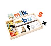 Colcolo Juguetes de Madera para Aprender hechizos, Juego de ortografía y emparejamiento de Letras, Juguete Educativo para niños pequeños, Constructor de