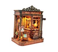 Colcolo Kit de casa de muñecas en Miniatura para Hacer tú Mismo, casa de muñecas Hecha a Mano, pequeño Edificio, Adorno de Madera, Juguetes de decoración de, Librería