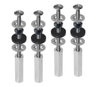 Colcolo Kit de pernos para tanque de inodoro, sujetadores de acero inoxidable, fácil instalación, reparación, fácil uso, arandela de goma antideslizante, 4 Piezas