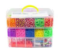 Colcolo Kits de pulseras de bandas de goma, juego de pulseras de bandas de goma, bandas de goma de telar bandas de telares de goma coloridas para niños, l
