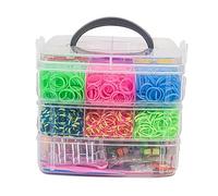 Colcolo Kits de Pulseras de Bandas de Goma, Juego de Pulseras de Bandas de Goma, Bandas de Goma de Telar Bandas de telares de Goma Coloridas para niños, s