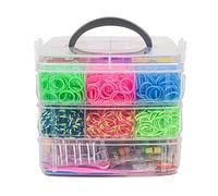 Colcolo Kits de pulseras de bandas de goma, juego de pulseras de bandas de goma, bandas de goma de telar bandas de telares de goma coloridas para niños, s