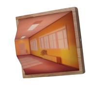 Colcolo Lámpara de ambiente con luz nocturna visual 3D, ideal como regalo, adorno de escritorio, lámpara de pared de madera para dormitorio, Corredor