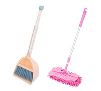 Colcolo Little Housekeeping Helper Set Mini Dustpan Mop Set para niños Conjunto de Limpieza para niños para niños para niñas de jardín de Infantes, Naranja