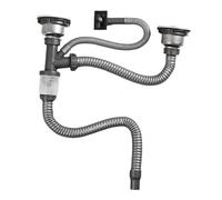 Colcolo Manguera de drenaje para fregadero de cocina, doble fregadero, reemplazo directo, accesorio, tubería de alcantarillado, tubería de drenaje de desechos