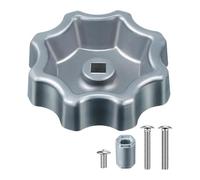 Colcolo Manija de grifo con herrajes de montaje, manija de grifo de agua para el hogar, perilla de rueda redonda para lavabo, cocina, bañera, baño comercial